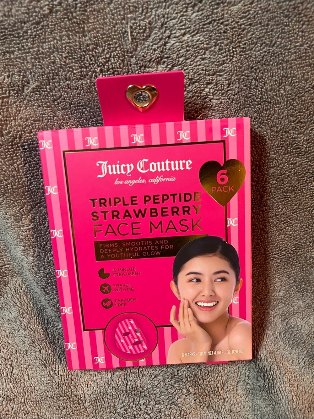 Juicy Couture Triple Peptide Strawberry Face Mask - Hot Pink